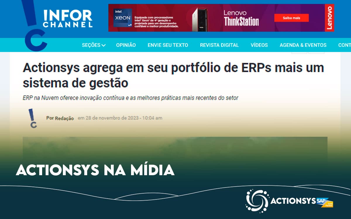 Actionsys agrega em seu portfólio de ERPs mais um sistema de gestão