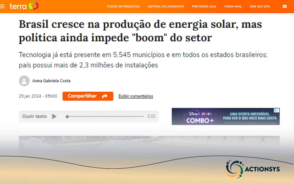 Brasil cresce na produção de energia solar, mas política ainda impede "boom" do setor